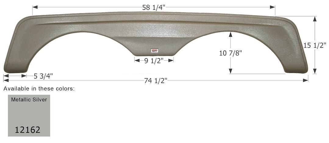 ICON Vehicle Dynamics Fender Skirt, Tandem Axle, Vehicle Fitment: Various Holiday Rambler Next Level Models – 12162