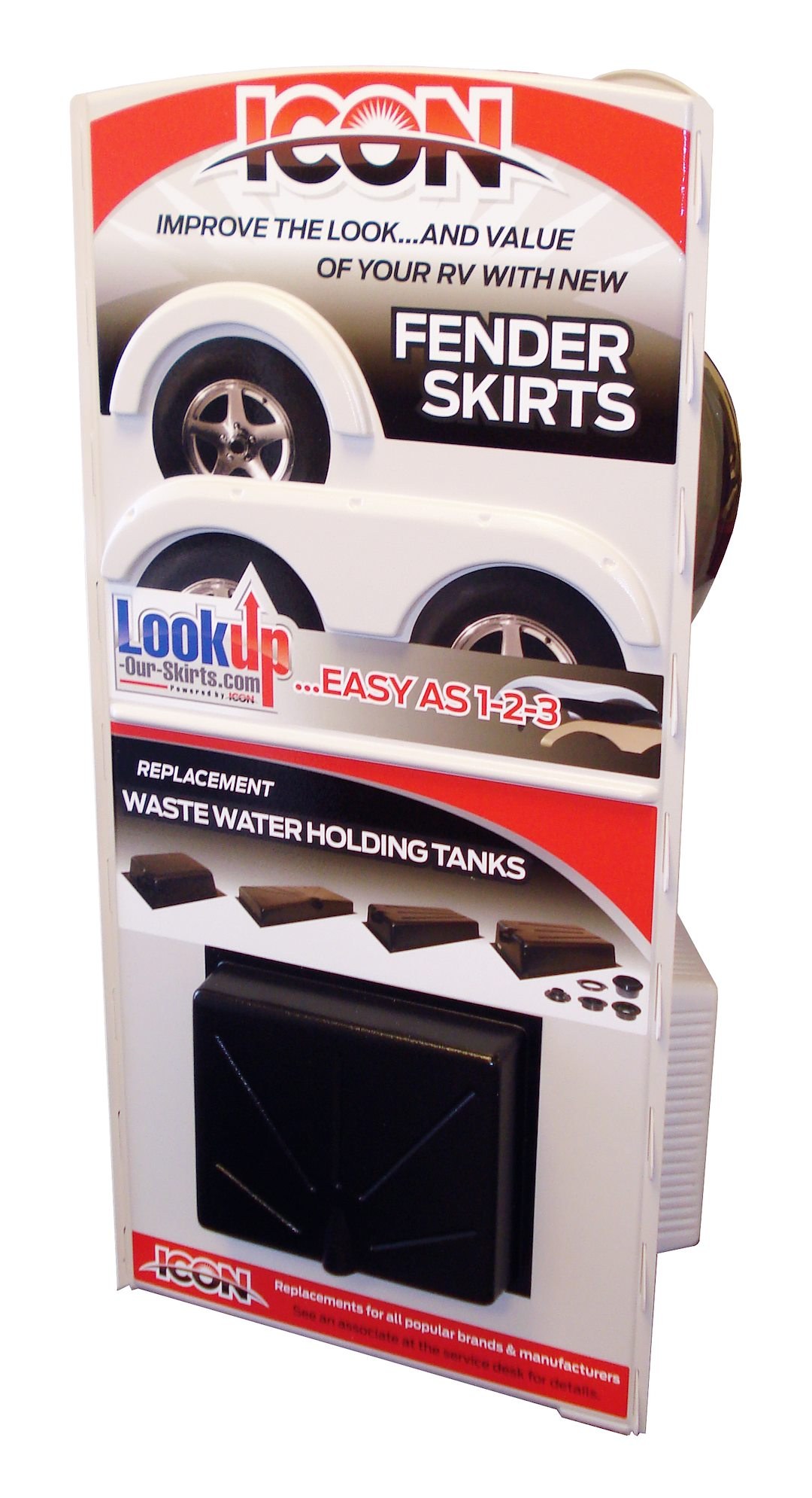 ICON Vehicle Dynamics Point of Purchase Display, Icon Tri Panel Display – 12200