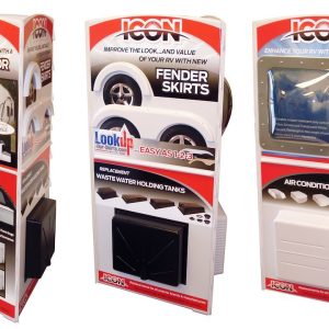 ICON Vehicle Dynamics Point of Purchase Display, Icon Tri Panel Display – 12200