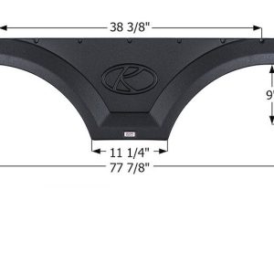 ICON Vehicle Dynamics Fender Skirt, Tandem Axle, Fits Keystone Brands Including Passport/ Premier, 77-7/8 Inch Length X 13 Inch Height, Taupe – 12248