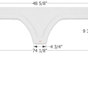 ICON Vehicle Dynamics Fender Skirt, Tandem Axle, Fits Travel Supreme Brands, 74-1/8 Inch Length X 14-5/8 Inch Height, Polar White, ABS Plastic – 12263