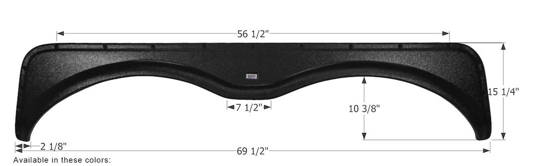 ICON Vehicle Dynamics Fender Skirt, Tandem Axle, Fits Various Northwood Brands Including Arctic Fox – 12292