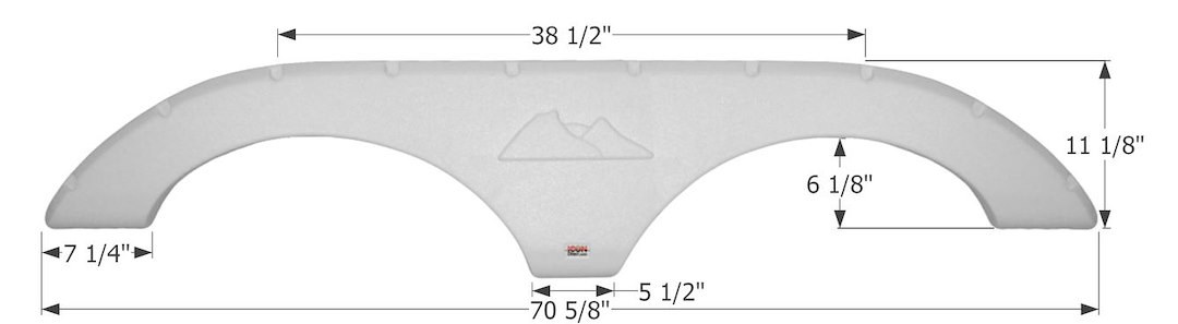 ICON Vehicle Dynamics Fender Skirt, Tandem Axle, Fits Various Keystone Brands Including Cougar – 12293