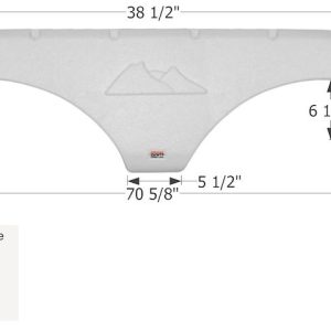 ICON Vehicle Dynamics Fender Skirt, Tandem Axle, Fits Various Keystone Brands Including Cougar – 12303