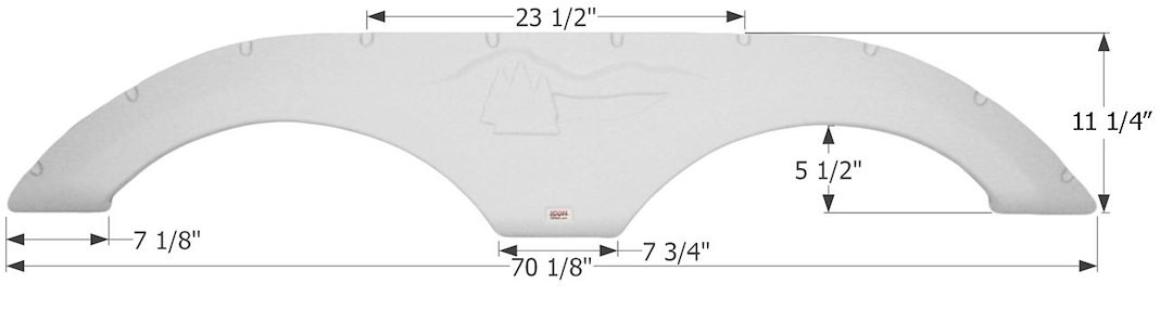 ICON Vehicle Dynamics Fender Skirt, Tandem Axle, Vehicle Fitment: Various Forest River Wildcat Models – 12314