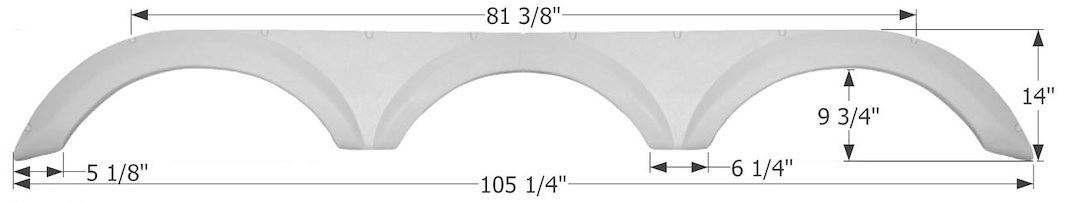 ICON Vehicle Dynamics Fender Skirt, Triple Axle, Fits Various Forest River Brands Including Xlr – 12315