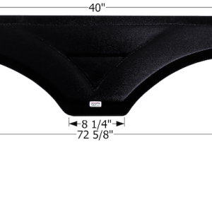 ICON Vehicle Dynamics Fender Skirt, Tandem Axle, Vehicle Fitment: Various Dutchmen Models, 72-5/8 Inch X 10-1/4 Inch Height, Black – 12322