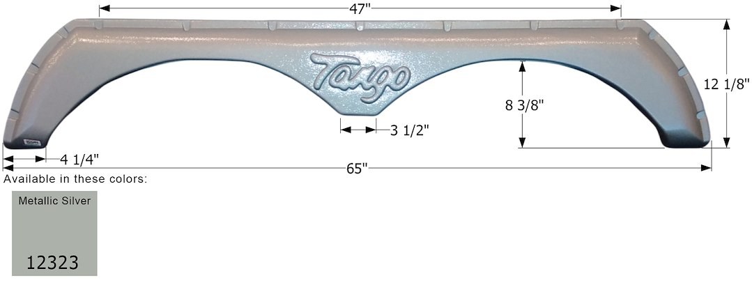 ICON Vehicle Dynamics Fender Skirt, Tandem Axle, Fits Various Pacific Coachworks Brands Including Tang, 65 Inch Length X 12-1/8 Inch Height – 12323