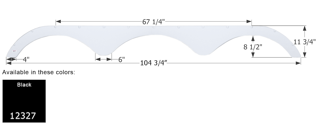 ICON Vehicle Dynamics Fender Skirt, Triple Axle – 12327