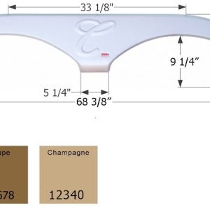 ICON Vehicle Dynamics Fender Skirt, Tandem Axle – 12340