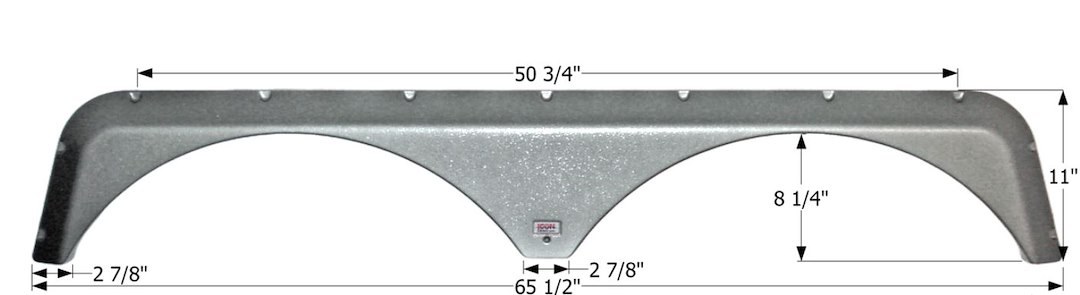 ICON Vehicle Dynamics Fender Skirt, Tandem Axle, Fits Various Jayco Brands Including Eagle – 12395
