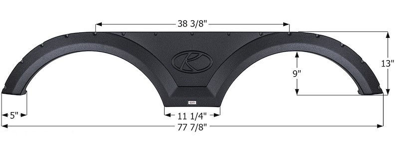 ICON Vehicle Dynamics Fender Skirt, Tandem Axle, Fits Various Keystone Brands Including Passport/ Premier/ Bullet – 12410