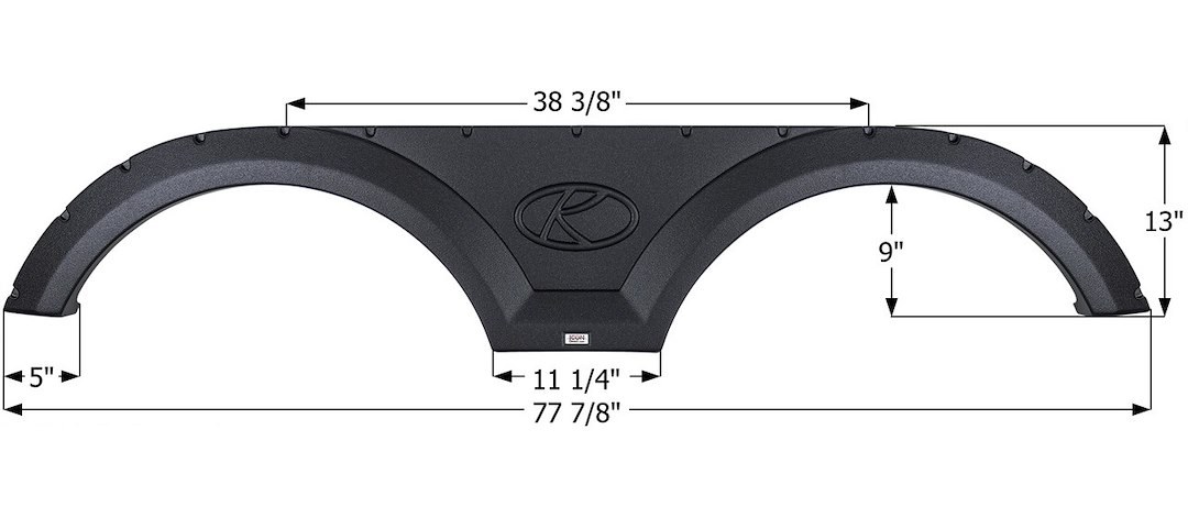 ICON Vehicle Dynamics Fender Skirt, Tandem Axle, Fits Various Keystone Brands Including Passport/ Premier/ Bullet – 12410