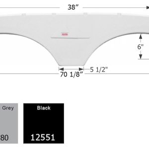 ICON Vehicle Dynamics Fender Skirt, Tandem Axle, Fits Various Keystone Brands Including Montana – 12551