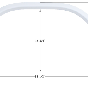 ICON Vehicle Dynamics Fender Skirt, Vehicle Fitment: Various Jayco Eagle Models, 33-1/2 Inch Length X 18 Inch Height, Polar White, ABS Plastic – 12558