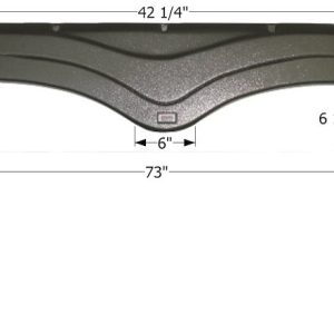ICON Vehicle Dynamics Fender Skirt, Tandem Axle, Fits Various Keystone Brands Including Outback, 73 Inch Length X 12-1/4 Inch Height – 12572