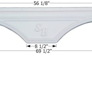 ICON Vehicle Dynamics Fender Skirt, Tandem, Fits Various Sunnybrook and Winnebago Brands, 66-3/4 Inch Length X 11 Inch Height, Polar White – 12635