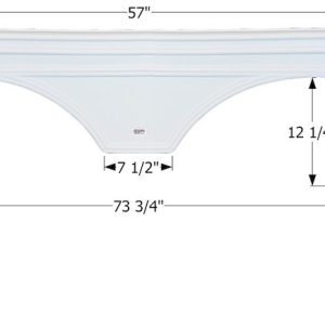 ICON Vehicle Dynamics Fender Skirt, Tandem Axle, Vehicle Fitment: Various Sunnybrook and Winnebago Models, Sunnybrook Part Number FD134 – 12666