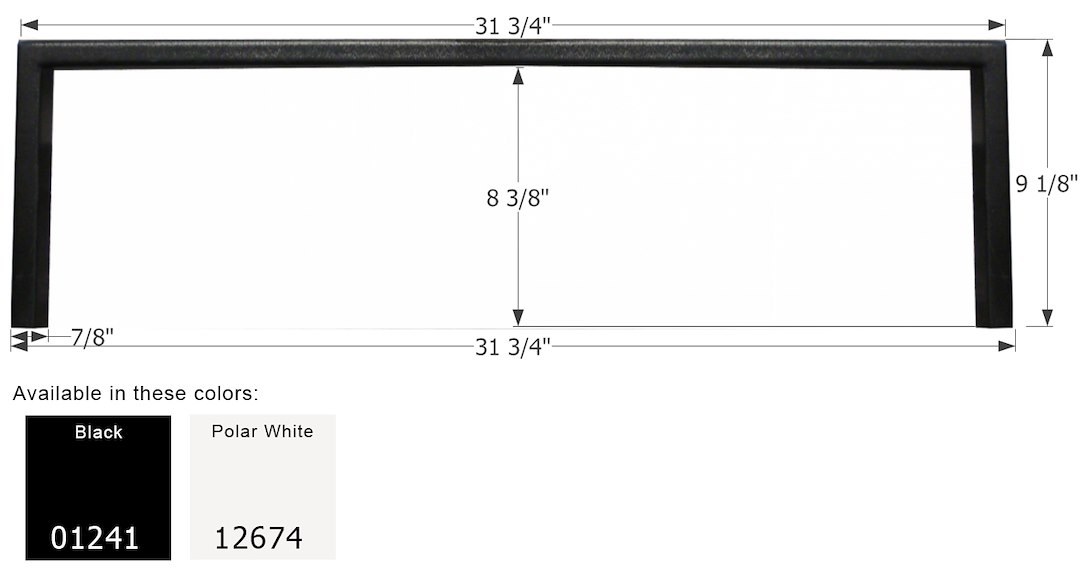 ICON Vehicle Dynamics Step Trim, Vehicle Fitment: Travelaire Models, 31-3/4 Inch Length X 9-1/8 Inch Width, Polar White, Single – 12674