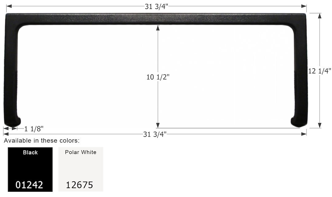 ICON Vehicle Dynamics Step Trim, Vehicle Fitment: Travelaire Genesis/ Legacy Models, 31-1/4 Inch Length X 12-1/4 Inch Width, Polar White – 12675