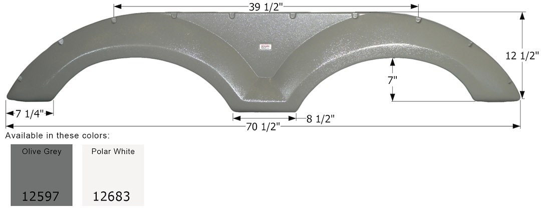 ICON Vehicle Dynamics Fender Skirt, Fits All Chaparrals with 15 Inch Wheels Around 2012 and 2013 Model Years – 12683