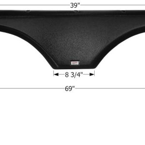 ICON Vehicle Dynamics Fender Skirt, Fits Various Gulfstream Brands Including Visa, 69 Inch Length X 15 Inch Height, Black, ABS Plastic, Tandem – 12685