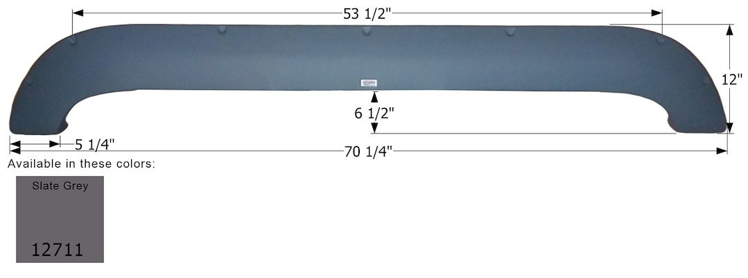 ICON Vehicle Dynamics Fender Skirt, Tandem, Fits Various Weekend Warrior Brands Including Carbon Lite, 70-1/4 Inch Length X 12 Inch Height – 12711