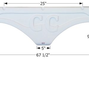 ICON Vehicle Dynamics Fender Skirt, Tandem Axle, Fits Various Forest River Brands Including Cedar Creek, 67-1/2 Inch Length X 15 Inch Height – 12713