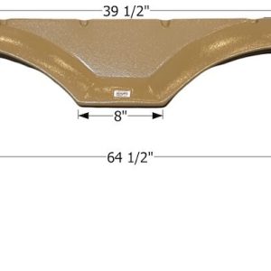 ICON Vehicle Dynamics Fender Skirt, Tandem Axle, Fits Various Forest River Brands, 64-1/2 Inch Length X 12 Inch Height, Dark Khaki – 12779