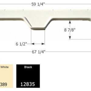 ICON Vehicle Dynamics Fender Skirt, Tandem Axle, 67-1/4 Inch Length X 14-7/8 Inch Height, Black, ABS Plastic, Single – 12835