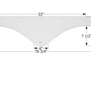 ICON Vehicle Dynamics Fender Skirt, Tandem Axle, Fits Various Heartland Brands Including Cyclone, 70-3/4 Inch Length X 11-1/4 Inch Height – 12890