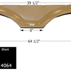 ICON Vehicle Dynamics Fender Skirt, Tandem Axle, Fits Various Forest River Brand, 64-1/2 Inch Length X 12 Inch Height, Mauve Gray, ABS Plastic – 14005