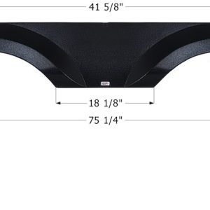 ICON Vehicle Dynamics Fender Skirt, Tandem Axle, Fits Various Jayco Brands Including Whitehawk, 75-1/4 Inch Length X 9-1/4 Inch Height, Black – 14011