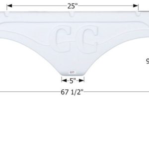 ICON Vehicle Dynamics Fender Skirt, Tandem Axle, Fits Various Forest River Brands Including Cedar Creek, 67-1/2 Inch Length X 15 Inch Height – 14038
