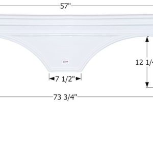 ICON Vehicle Dynamics Fender Skirt, Tandem Axle, Fits Various Sunnybrook and Winnebago Brands, 73-3/4 Inch Length X 16-3/4 Inch Height, Black – 14046