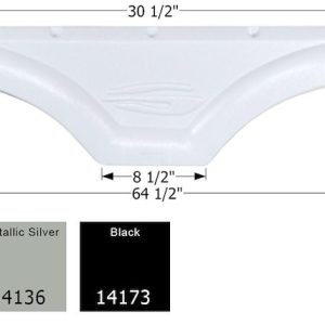 ICON Vehicle Dynamics Fender Skirt, Tandem Axle, Vehicle Fitment: Various Gulfstream Conquest Models, 64-1/2 Inch Length X 12 Inch Height – 14173