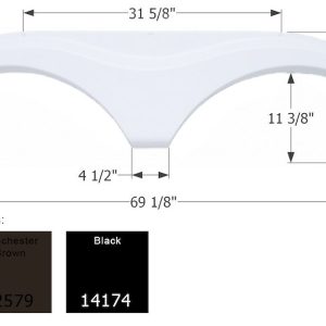 ICON Vehicle Dynamics Fender Skirt, Tandem Axle – 14174