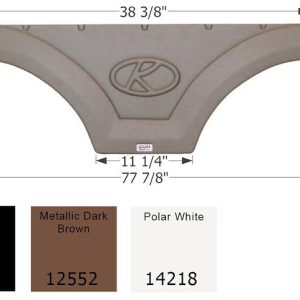 ICON Vehicle Dynamics Fender Skirt, Tandem Axle, Vehicle Fitment: Keystone Passport/ Premier Models, 77-7/8 Inch Length X 13 Inch Height – 14218
