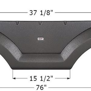 ICON Vehicle Dynamics Fender Skirt, Tandem Axle, Fits Various Coachmen Brands Including Freedom Express, 76 Inch Length X 13 Inch Height – 14271