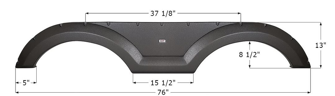 ICON Vehicle Dynamics Fender Skirt, Tandem Axle, Fits Various Coachmen Brands Including Freedom Express, 76 Inch Length X 13 Inch Height – 14271