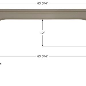 ICON Vehicle Dynamics Fender Skirt, Tandem Axle, Fits Various Hi-Lo Brands, 63-3/4 Inch Length X 16-1/2 Inch Height, Taupe, ABS Plastic – 14286