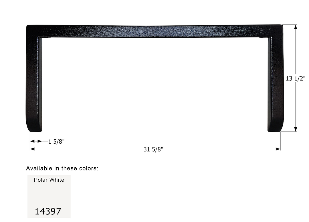 ICON Vehicle Dynamics Step Trim, For Attaches Around the Step, Below the Entrance Door, 32 Inch Length X 13-1/2 Inch Width, Polar White – 14397