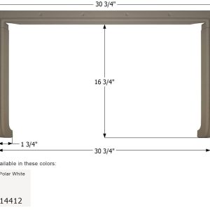 ICON Vehicle Dynamics Step Trim, 30-3/4 Inch Length X 18-1/4 Inch Width, Polar White, Plastic – 14412