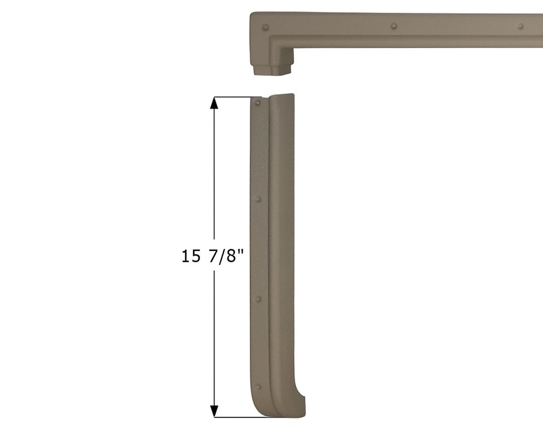 ICON Vehicle Dynamics Step Trim, 30-3/4 Inch Length X 18-1/4 Inch Width, Polar White, Plastic – 14412