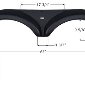 ICON Vehicle Dynamics Fender Skirt, Tandem Axle, Vehicle Fitment: Certain Jayco Travel Trailers Including the Jayco Jayfeather Models – 14502