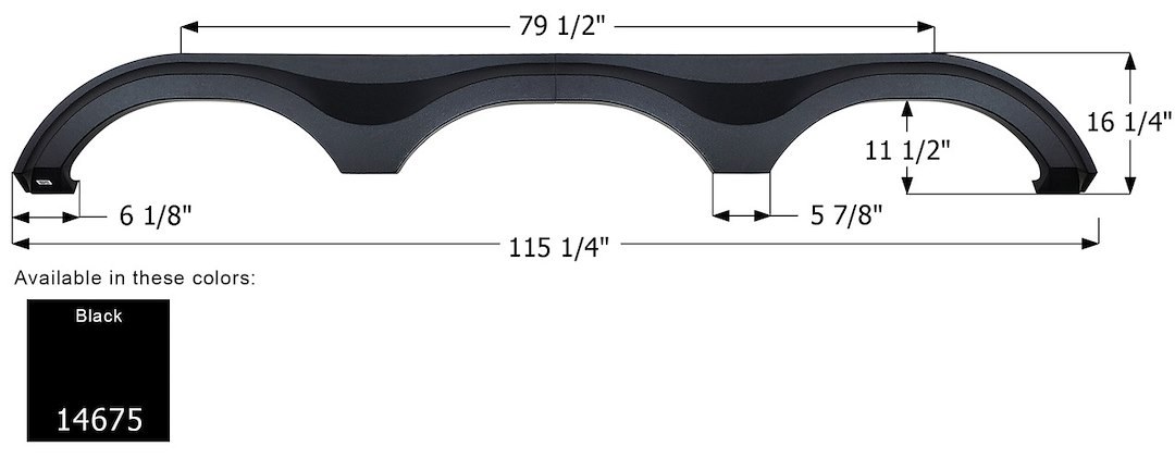 ICON Vehicle Dynamics Fender Skirt, Triple Axle – 14675