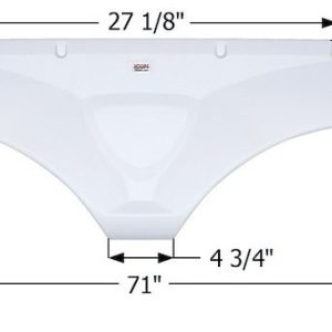 ICON Vehicle Dynamics Fender Skirt, Tandem Axle, Fits Various Palomino Brands Including Sabre and Fits Various Kz Brands Including Durango – 14771