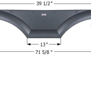 ICON Vehicle Dynamics Fender Skirt, Tandem Axle, Fits Various Heartland Brands Including Torque, 71-5/8 Inch Length X 10-1/2 Inch Height – 14895