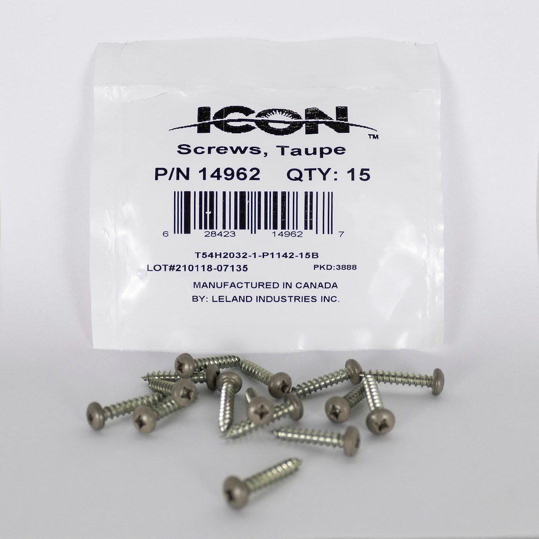 ICON Vehicle Dynamics Screw, Color Coordinated Screw, Used for Installing Fender Skirts or Other Icon Component, 1 Inch Length, Pan Head – 14962