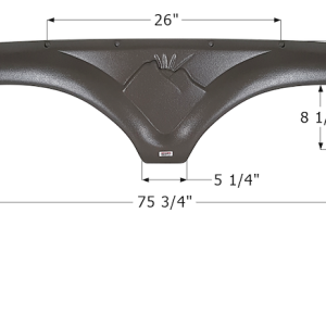 ICON Vehicle Dynamics Fender Skirt, Tandem Axle, Vehicle Fitment: Various Keystone Montana Models, 75-3/4 Inch Length X 13 Inch Height, Black – 14984